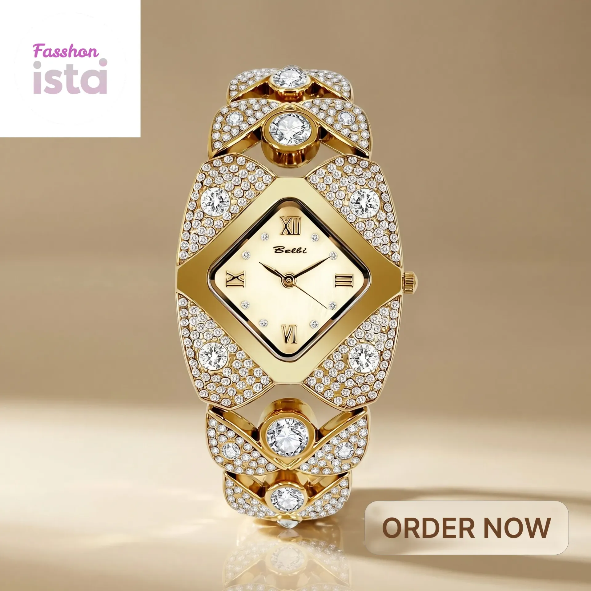 BELBI Diamond Quartz Watch