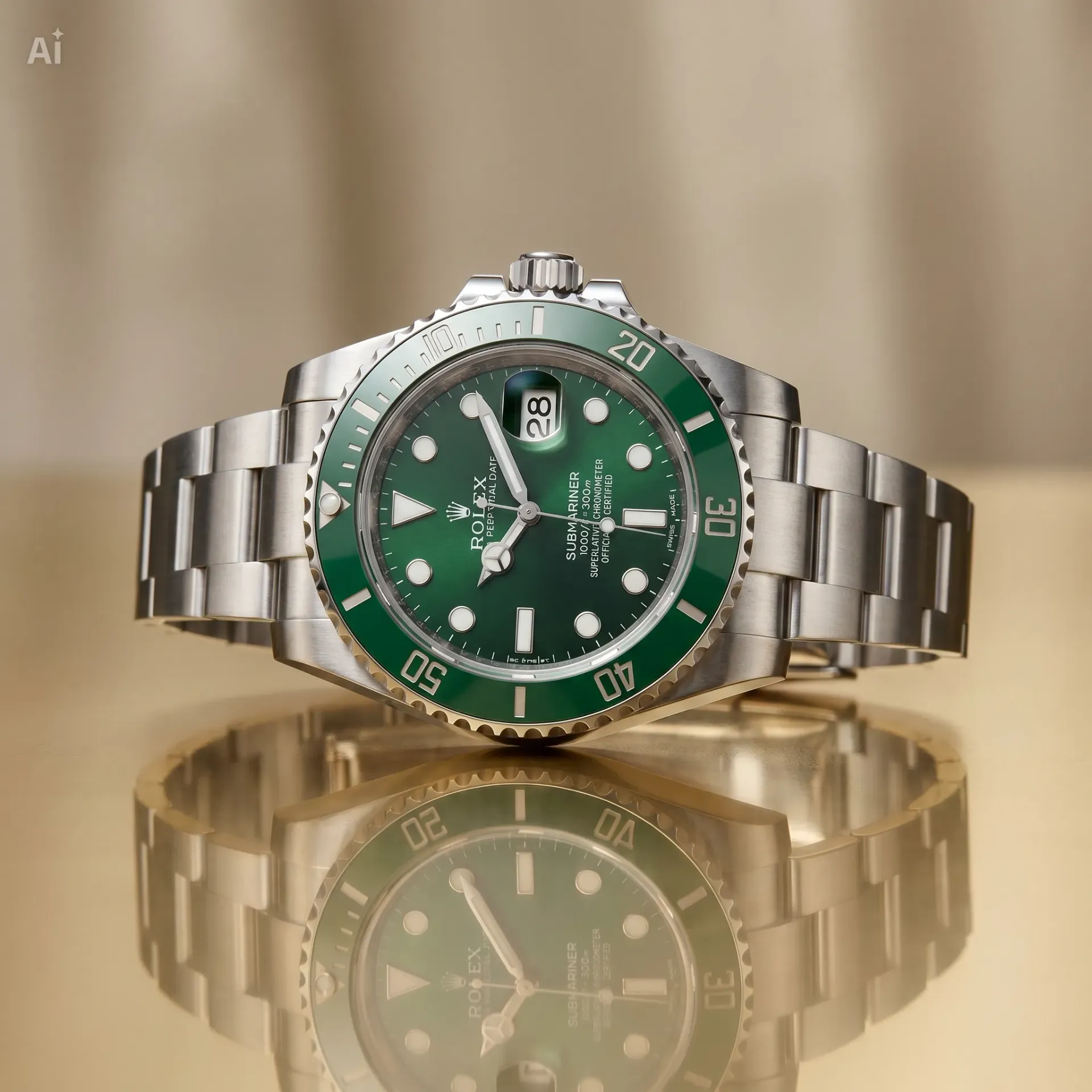 Rolex Submariner Date (without original box) (Gold and Blue)